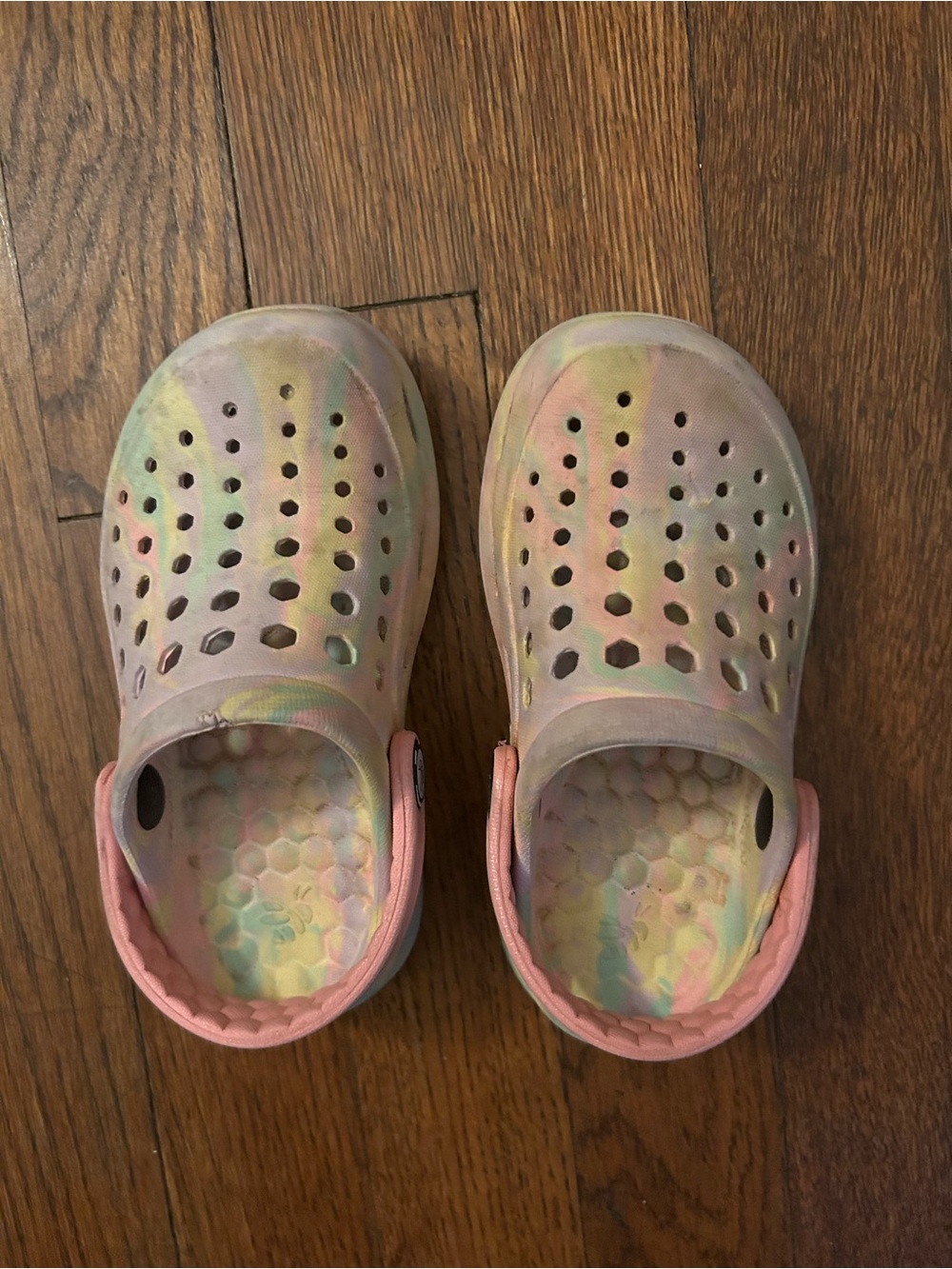 Joybees Kids Classic Clog - Pastel Tie-Dye Pink size 8/9